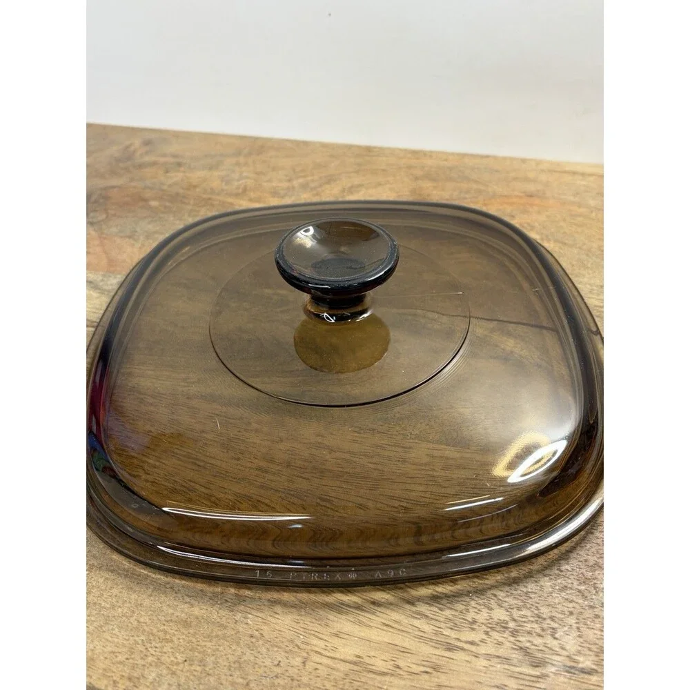CorningWare SYMPHONY 3L  Sandstone A-3-B Casserole Dish w/Amber  Lid Near MInt